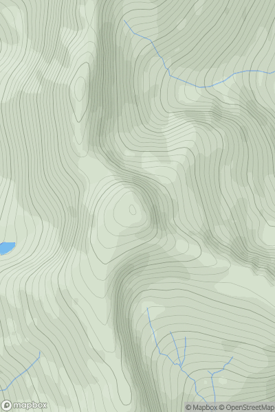 Thumbnail image for Sgurr an Iubhair (Sgor an Iubhair) showing contour plot for surrounding peak