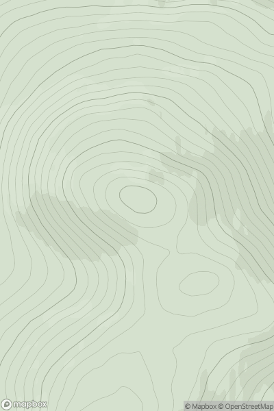 Thumbnail image for Caisteal na Caillich showing contour plot for surrounding peak