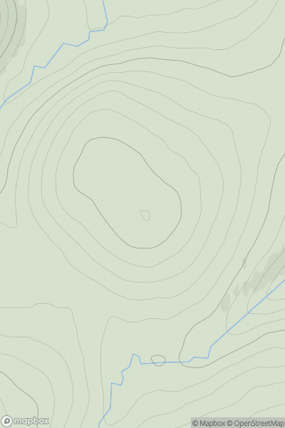 Thumbnail image for Wester Watery Knowe showing contour plot for surrounding peak