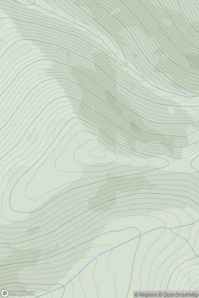 Thumbnail image for Meall nan Sleac showing contour plot for surrounding peak
