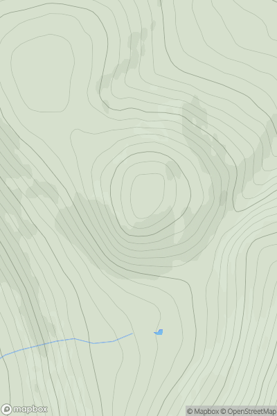 Thumbnail image for Creag a' Chalamain showing contour plot for surrounding peak