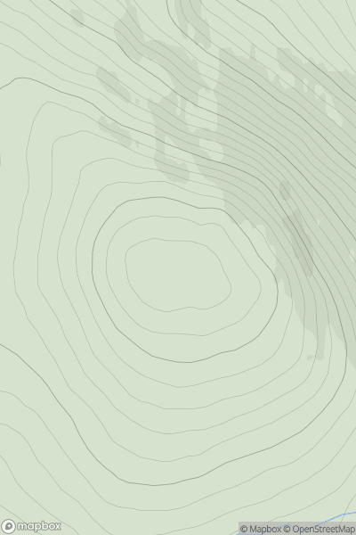 Thumbnail image for Meall an Lundain showing contour plot for surrounding peak