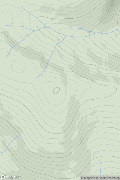 Thumbnail image for Sron a' Bhuirich showing contour plot for surrounding peak