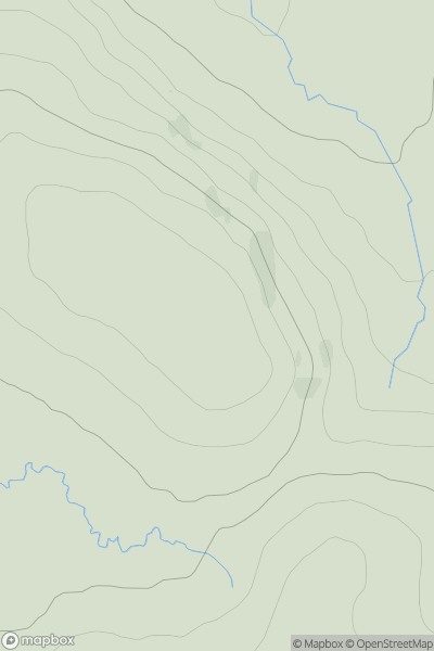 Thumbnail image for Sgaraman nam Fiadh North Top showing contour plot for surrounding peak