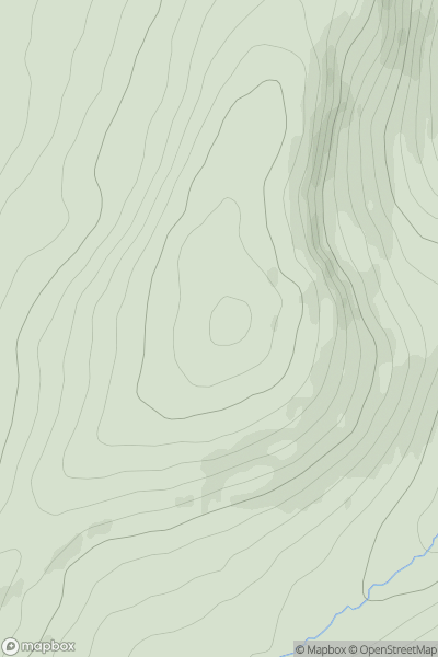 Thumbnail image for Beinn a' Chrasgain showing contour plot for surrounding peak