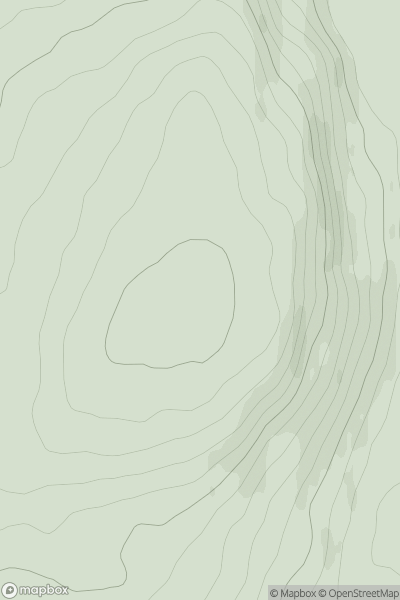 Thumbnail image for Creag an Dearg Lochain showing contour plot for surrounding peak