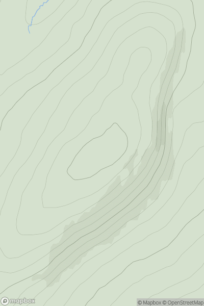 Thumbnail image for Beinn Bhreac Mhor showing contour plot for surrounding peak