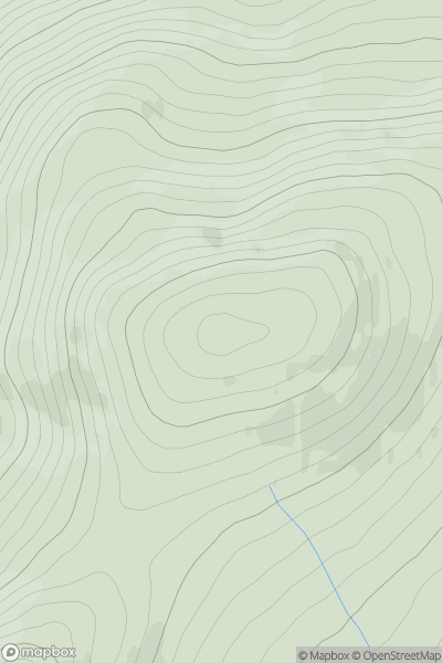 Thumbnail image for Glas Charn showing contour plot for surrounding peak