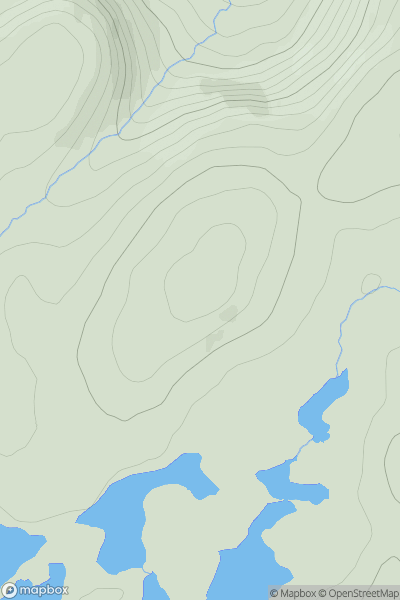 Thumbnail image for Carn a' Chuilinn East Top showing contour plot for surrounding peak