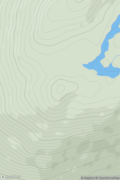 Thumbnail image for Carn a' Chuilinn South Top showing contour plot for surrounding peak
