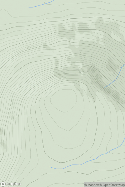 Thumbnail image for Meall a' Chaorainn Mor showing contour plot for surrounding peak