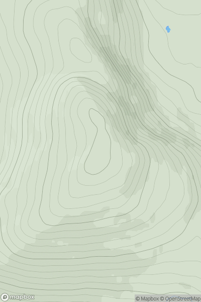 Thumbnail image for Meall a' Mheanbh-chruidh showing contour plot for surrounding peak