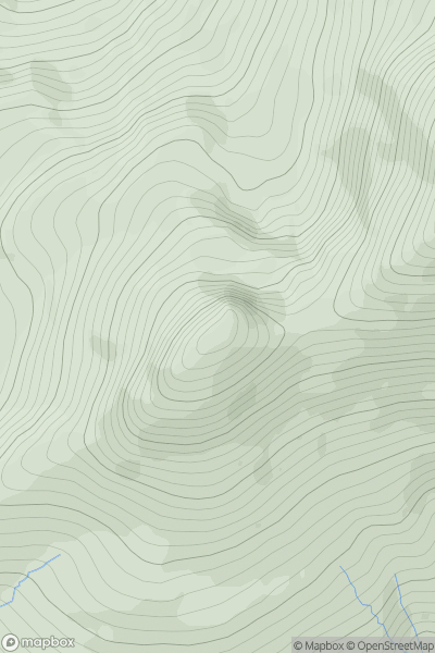 Thumbnail image for Sgurr Choinnich Beag showing contour plot for surrounding peak