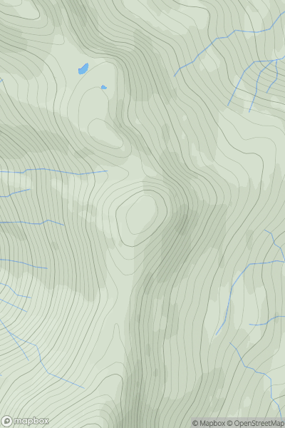 Thumbnail image for Buidhe Bheinn North Top showing contour plot for surrounding peak