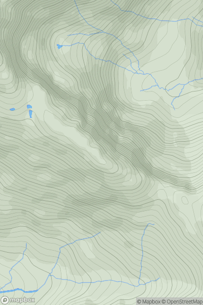 Thumbnail image for Ladhar Bheinn Far South Top showing contour plot for surrounding peak