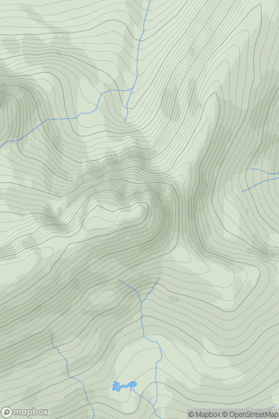 Thumbnail image for Stob a' Chearcaill showing contour plot for surrounding peak