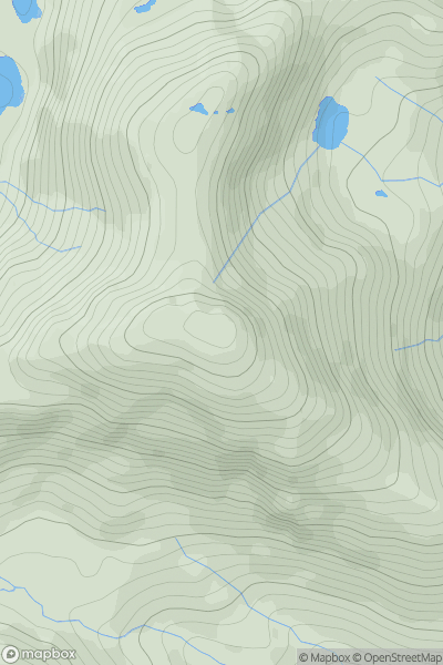 Thumbnail image for Druim Leac a' Shith showing contour plot for surrounding peak