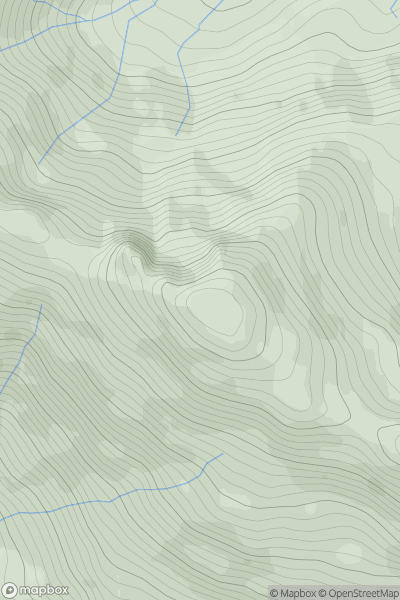 Thumbnail image for Sgurr a' Chlaidheimh West Top showing contour plot for surrounding peak