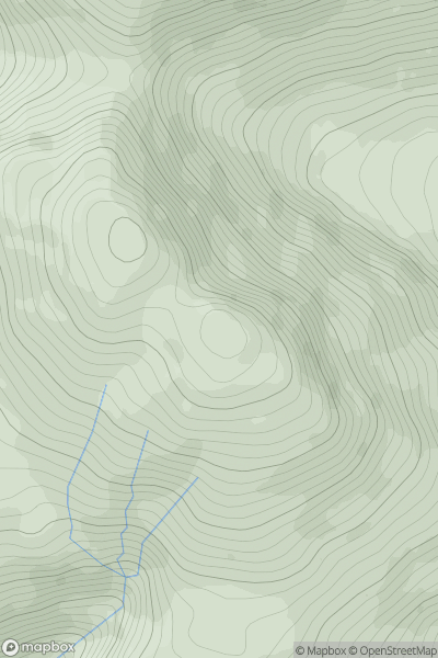 Thumbnail image for Beinn an Tuim South Top showing contour plot for surrounding peak