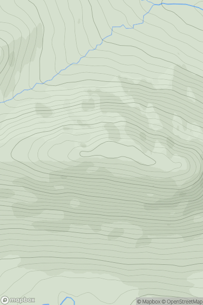 Thumbnail image for Beinn an Iomaire showing contour plot for surrounding peak