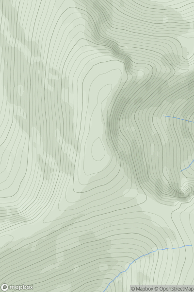 Thumbnail image for Mullach nan Coirean showing contour plot for surrounding peak