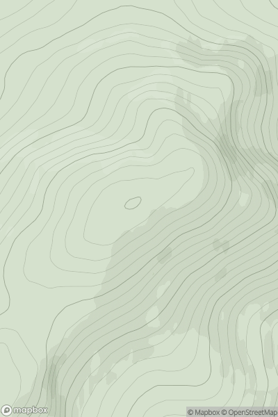 Thumbnail image for Sgurr a' Phollain showing contour plot for surrounding peak