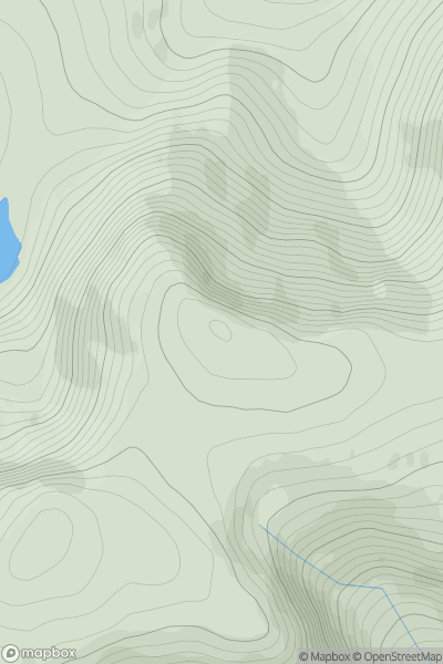 Thumbnail image for Toll a' Ghobhain showing contour plot for surrounding peak