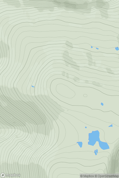 Thumbnail image for Sgurr na Feartaig North Top showing contour plot for surrounding peak