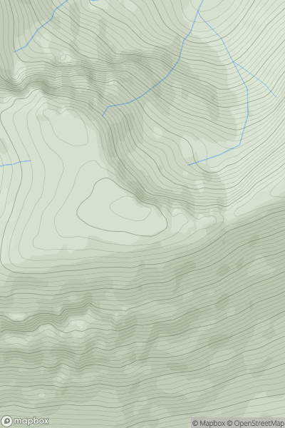 Thumbnail image for Mullach nan Coirean SE Top (Mullach nan Coirean South Top) showing contour plot for surrounding peak