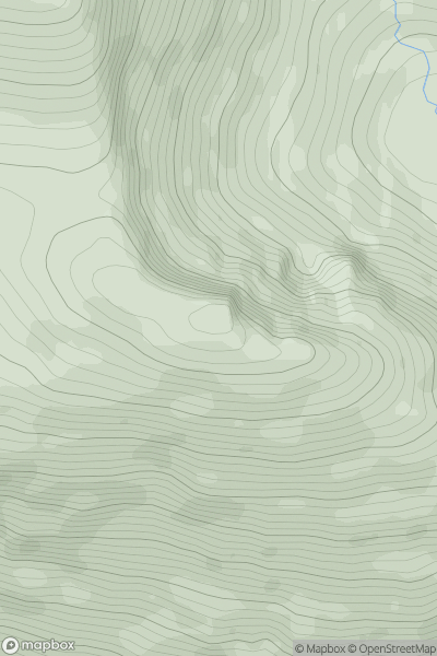 Thumbnail image for Mullach a' Ghlas-thuill showing contour plot for surrounding peak