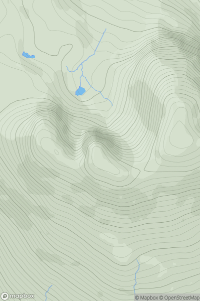 Thumbnail image for Mainreachan Buttress showing contour plot for surrounding peak