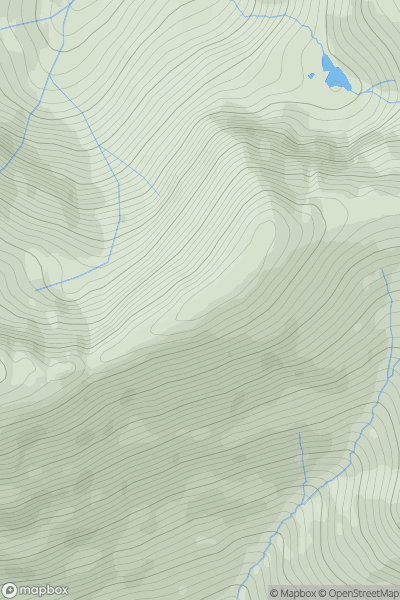 Thumbnail image for Mullach nan Coirean East Top showing contour plot for surrounding peak