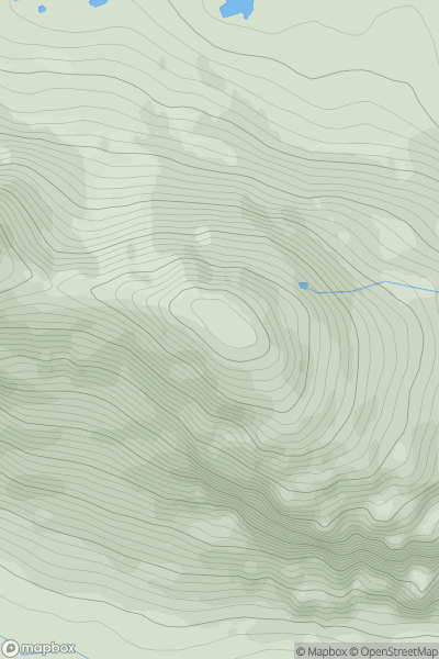 Thumbnail image for Beinn Liath Mhor Far East Top showing contour plot for surrounding peak