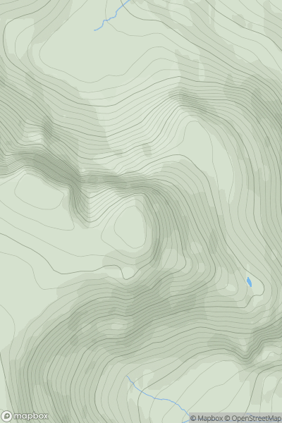 Thumbnail image for Sron Coire an Fhamhair showing contour plot for surrounding peak