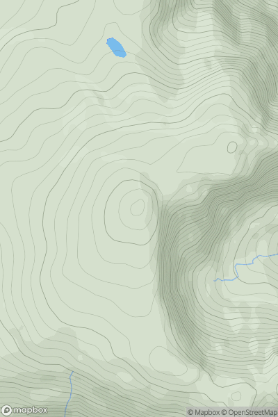 Thumbnail image for Sgurr a' Chaorachain North Top showing contour plot for surrounding peak