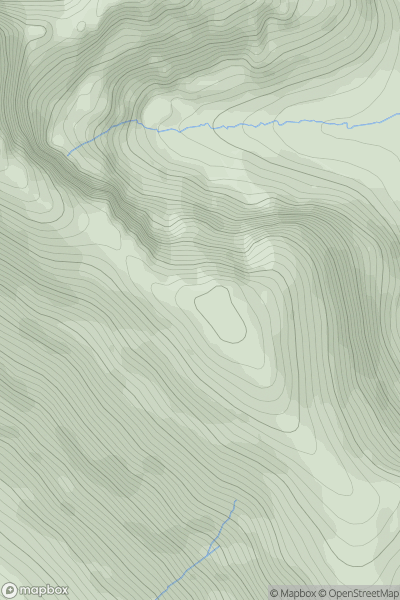 Thumbnail image for Beinn Bhan South Top showing contour plot for surrounding peak