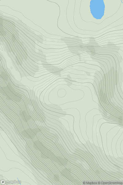 Thumbnail image for Sgurr Creag an Eich West Top showing contour plot for surrounding peak