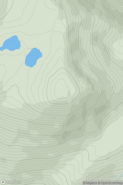 Thumbnail image for Sgurr Dubh East Top showing contour plot for surrounding peak