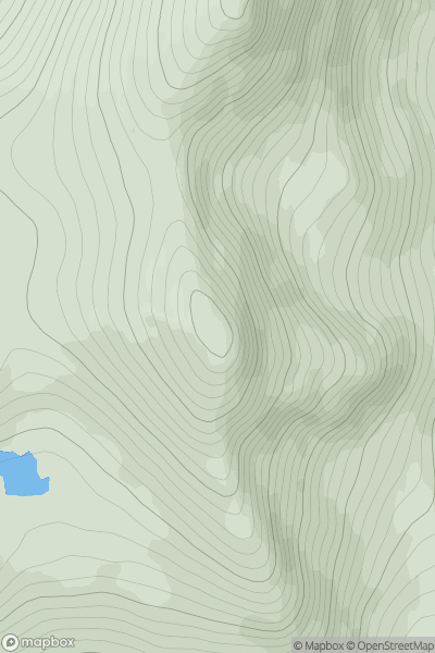 Thumbnail image for Sgurr a' Chadha Dheirg showing contour plot for surrounding peak