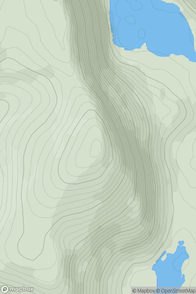 Thumbnail image for Creag a' Choire Ghranda showing contour plot for surrounding peak