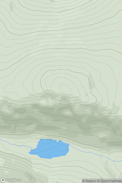 Thumbnail image for Cnap Coire Loch Tuath showing contour plot for surrounding peak
