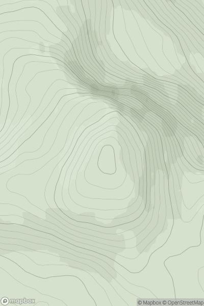 Thumbnail image for Meall Glac an Ruighe showing contour plot for surrounding peak