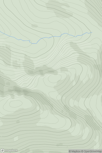 Thumbnail image for Creag Bac na Faire showing contour plot for surrounding peak