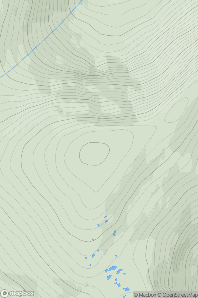 Thumbnail image for Leum Uilleim showing contour plot for surrounding peak