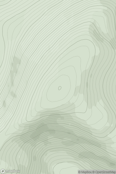 Thumbnail image for Ben Hee North Top showing contour plot for surrounding peak