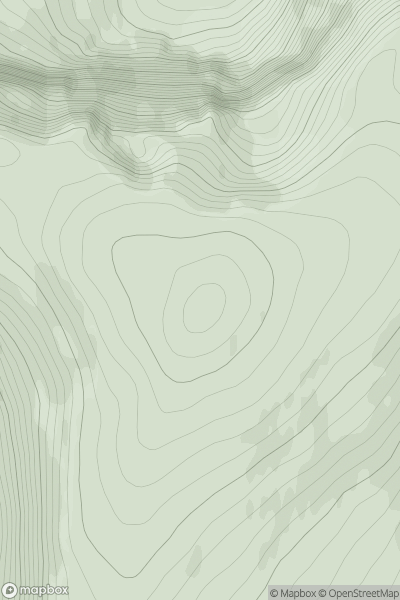 Thumbnail image for An t-Sail Mhor showing contour plot for surrounding peak