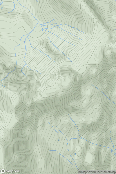 Thumbnail image for Sgurr a' Mhadaidh Far East Top showing contour plot for surrounding peak