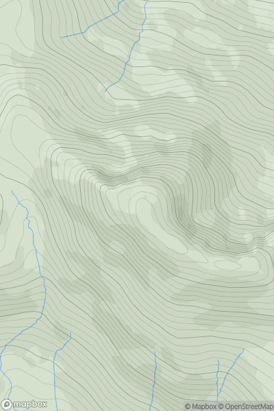 Thumbnail image for Ben Lomond showing contour plot for surrounding peak