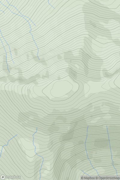 Thumbnail image for Rois-Bheinn West Top showing contour plot for surrounding peak