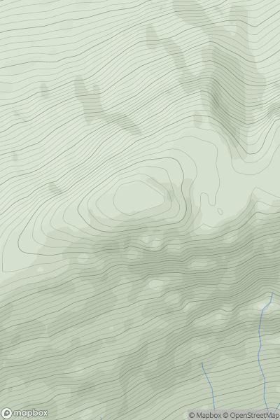 Thumbnail image for Mam na Gualainn showing contour plot for surrounding peak